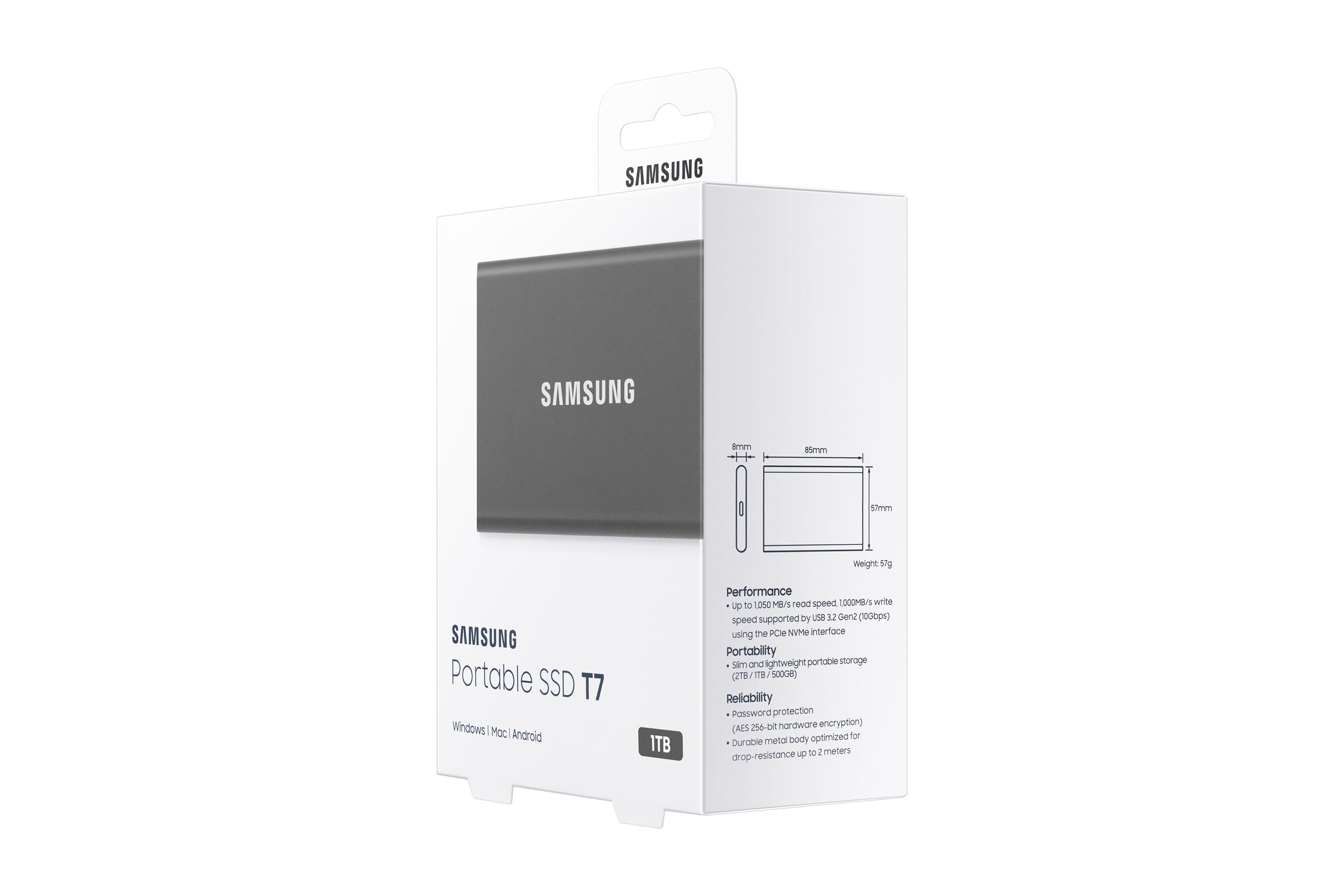 Samsung SSD externe T7 1TB / MU-PC1T0T/WW Gris