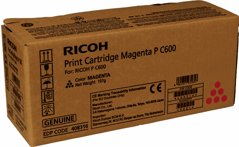 Ricoh Toner MP C600 / 408316 Magenta