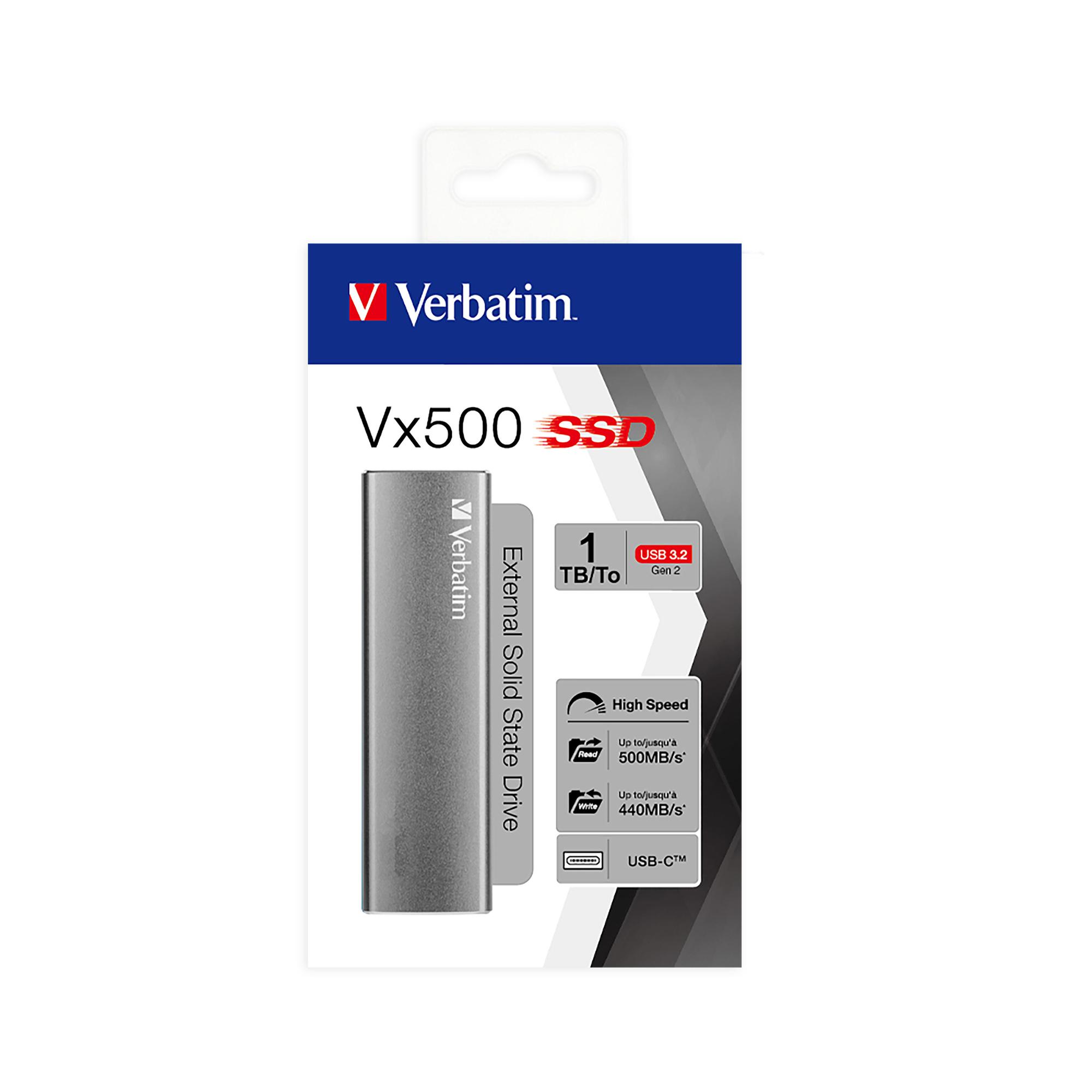 Verbatim External SSD Vx500 1TB / 47444 Silver