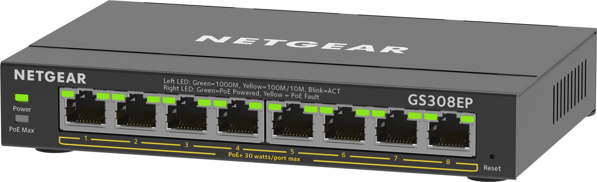 Netgear Interruptor GS308EP / GS308EP-100PES Negro