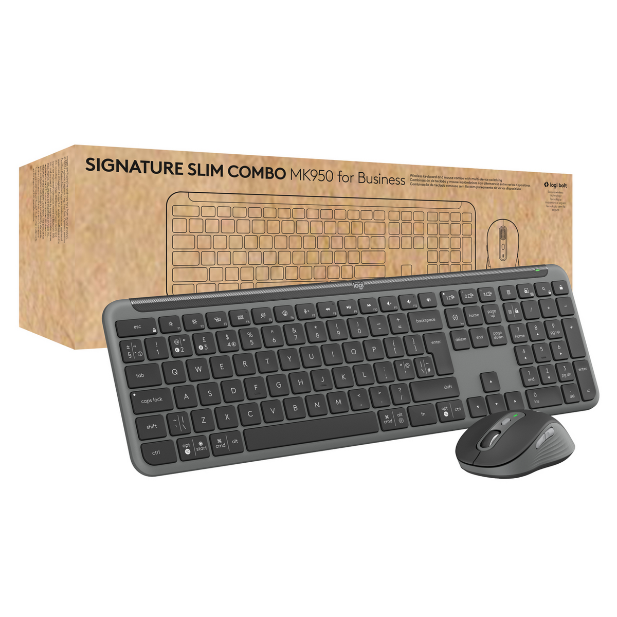 Logitech Mouse and keyboard set Signature Slim MK950 für Business / 920-012508 Graphite