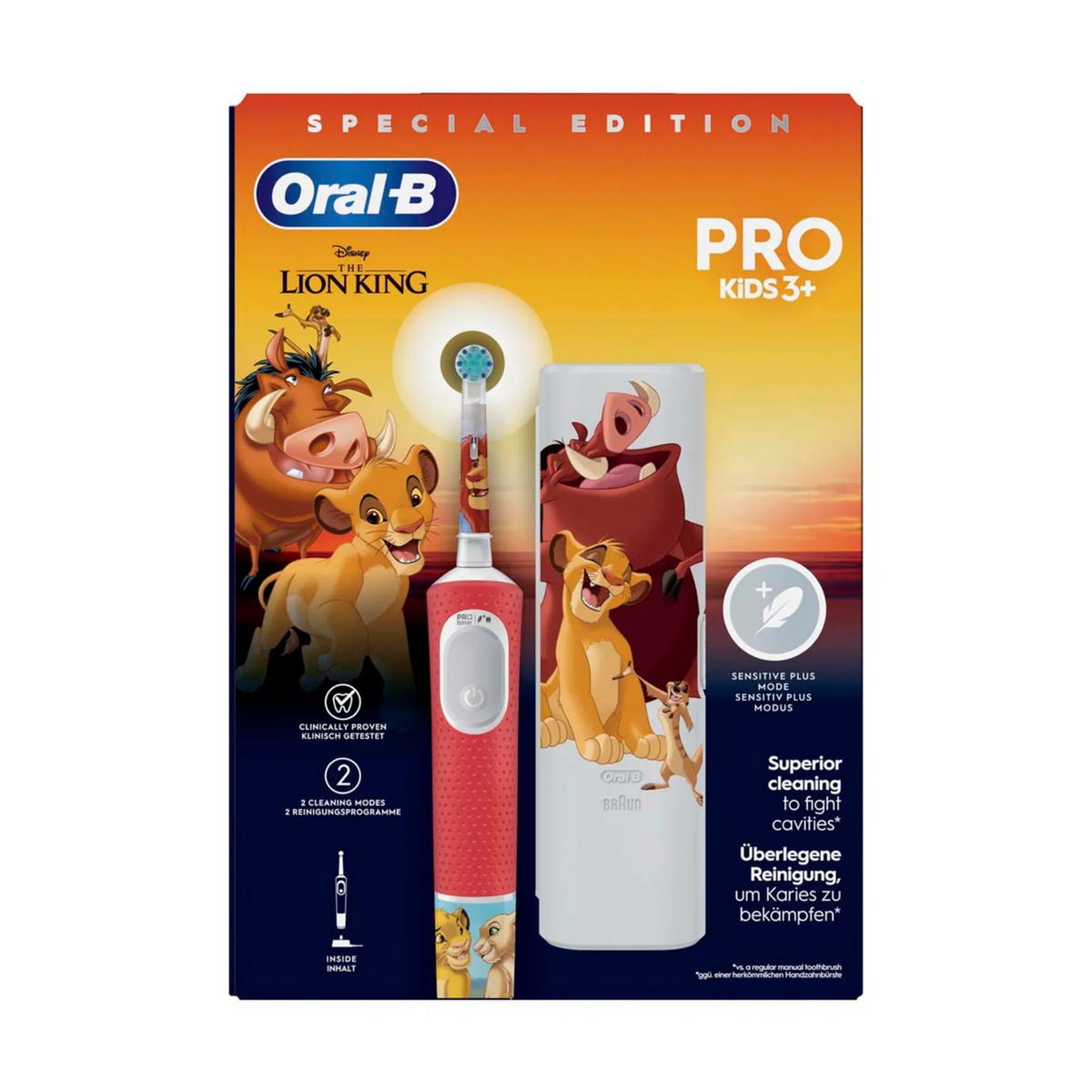 Oral-B Spazzolino da denti Pro Kids König der Löwen / 297257 Rosso