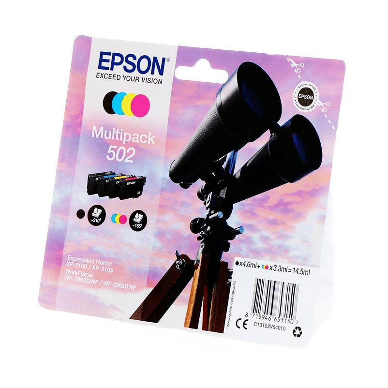 Epson Tinta 502 / C13T02V64010 BK,C,M,Y Multipack