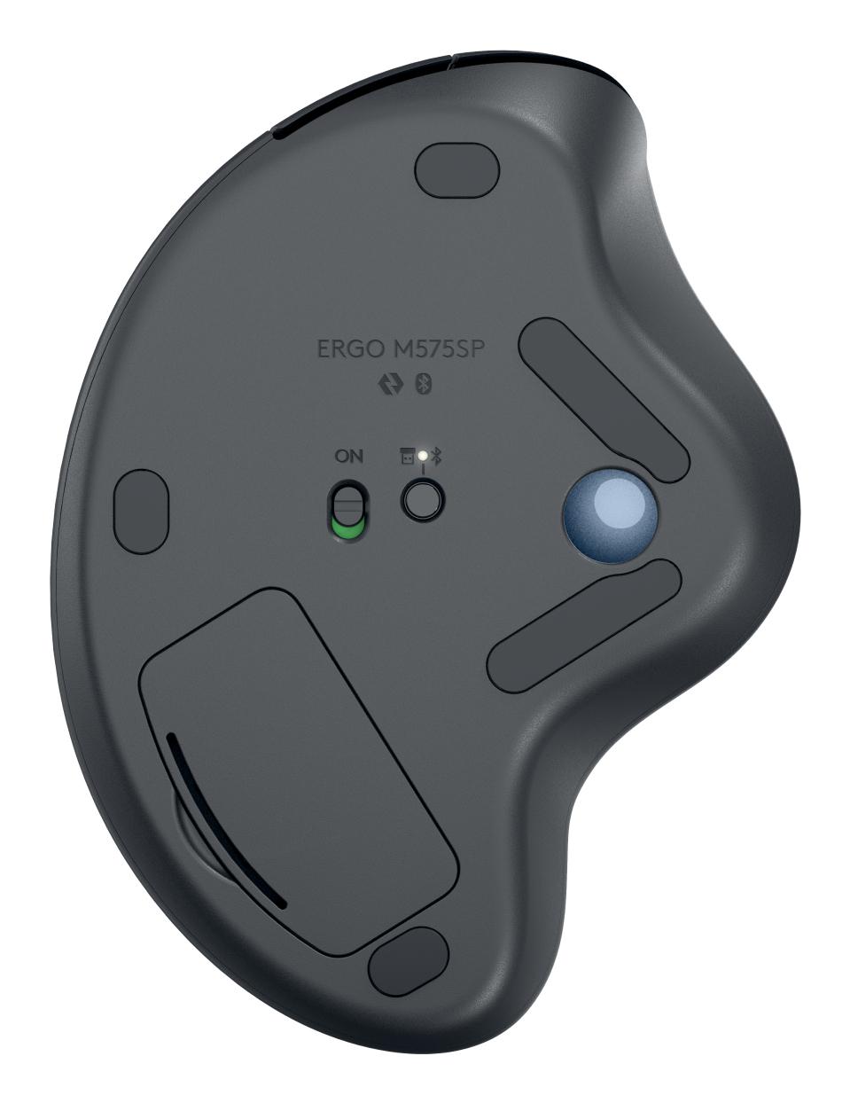 Logitech Ratón ERGO M575S / 910-007029 Grafito, azul