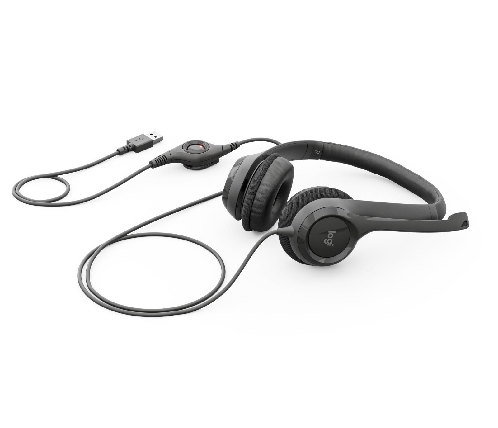 Logitech Headset H390 / 981-000406 Schwarz