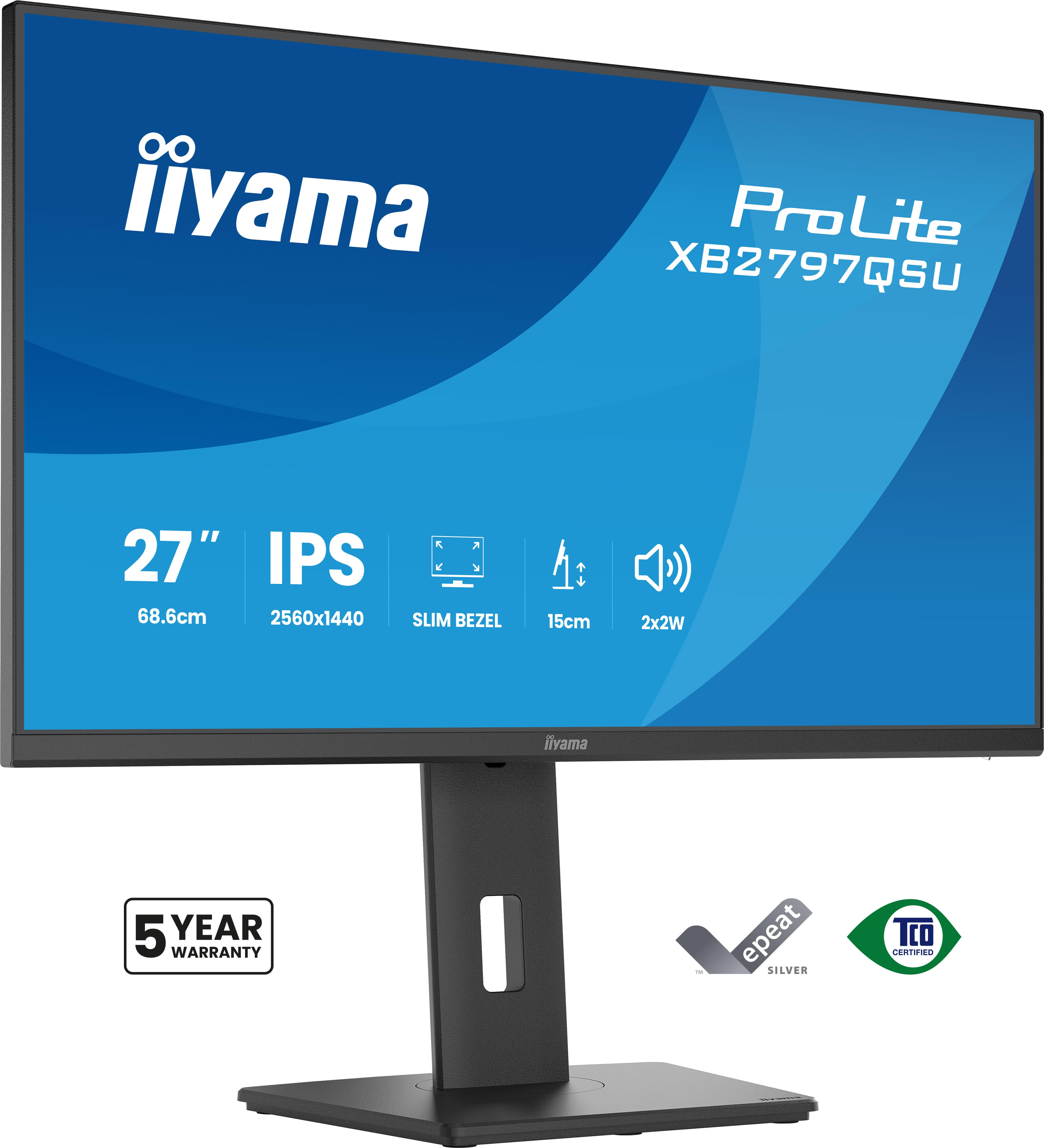 iiyama Monitor XB2797QSU-B1 / XB2797QSU-B1 Black Standard 68.6 cm (27")