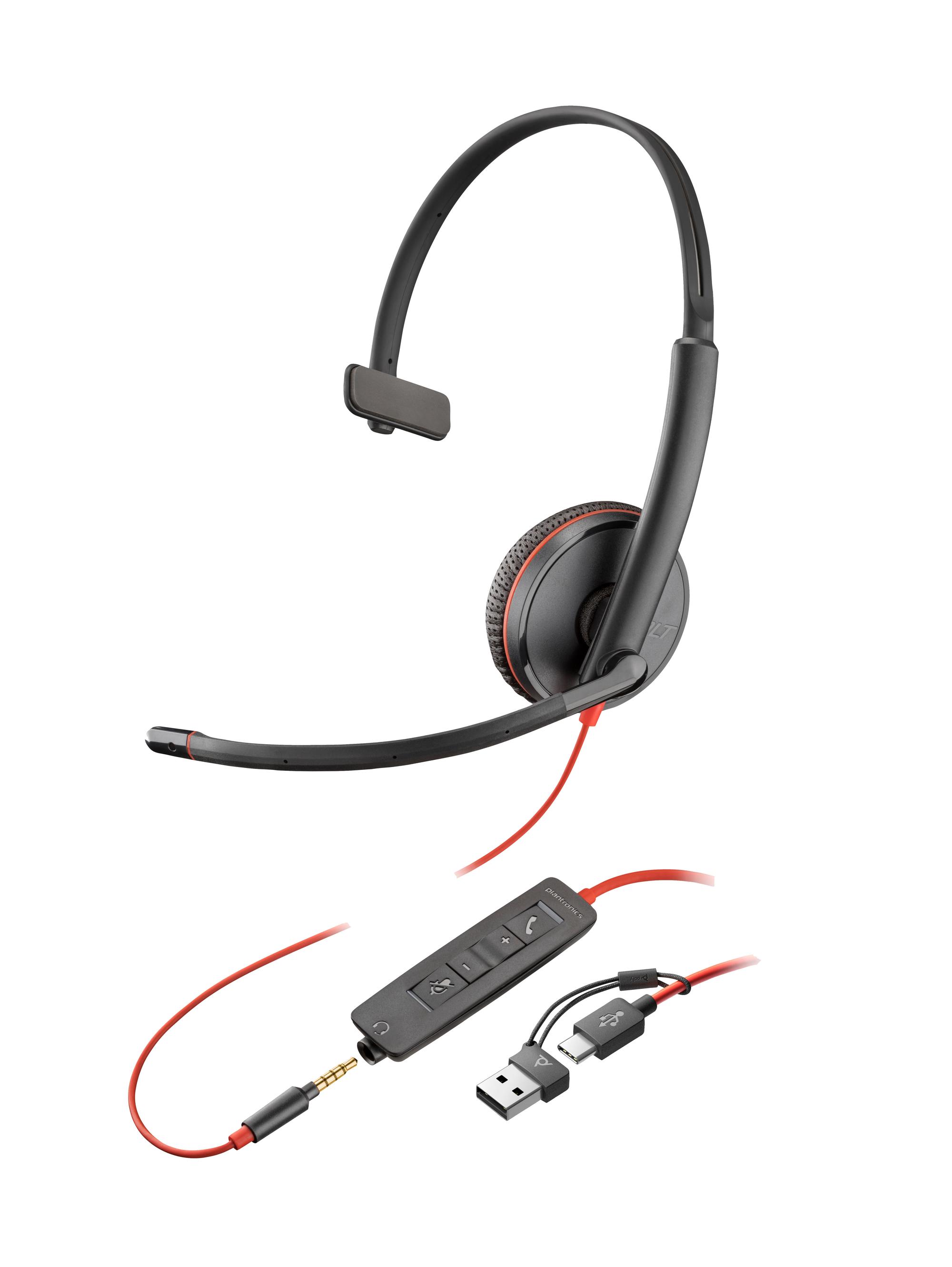 Plantronics/Poly Auriculares Blackwire 3215 Mono USB-C / 8X227A6 Negro