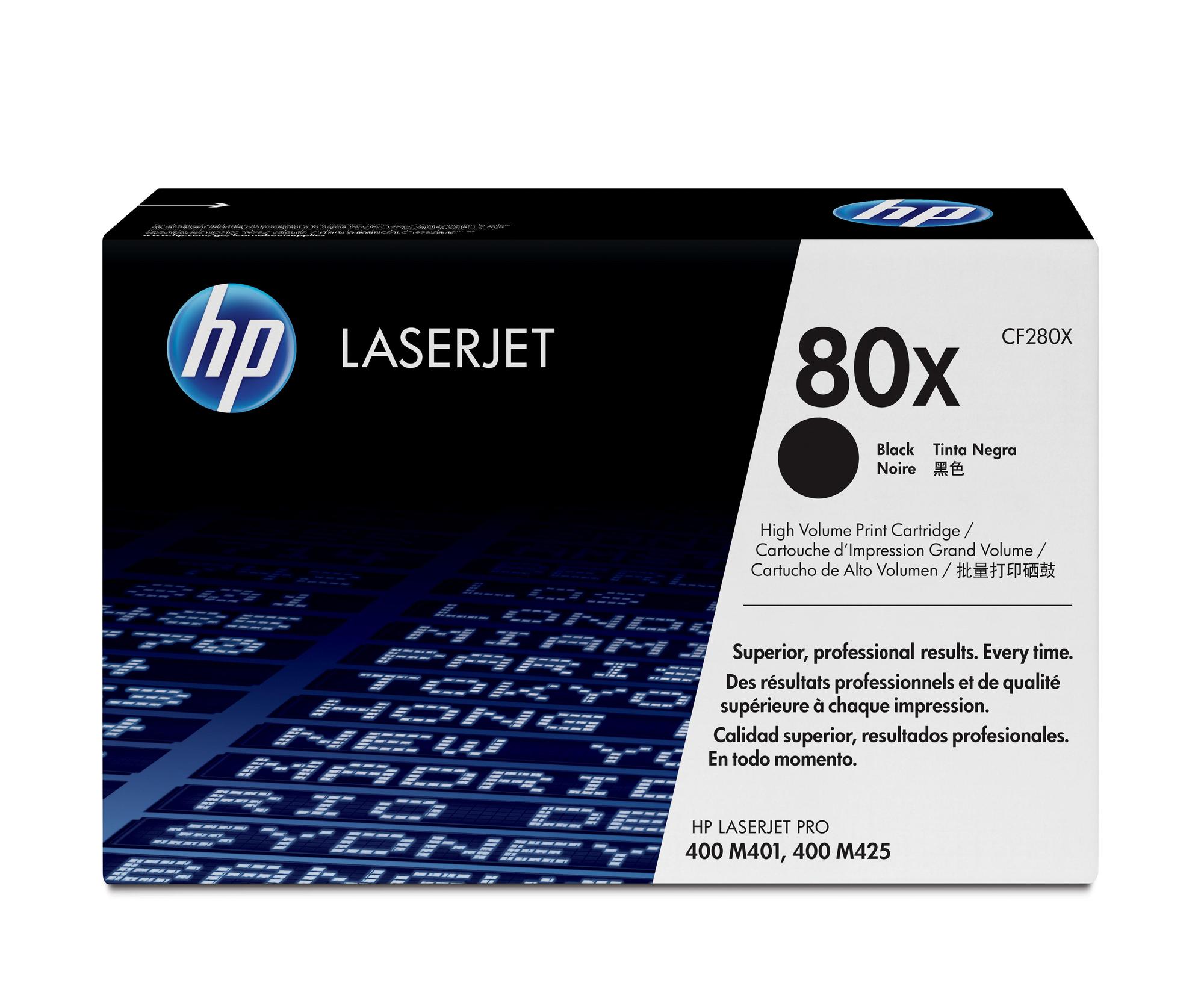 HP Toner 80X / CF280X Schwarz XL