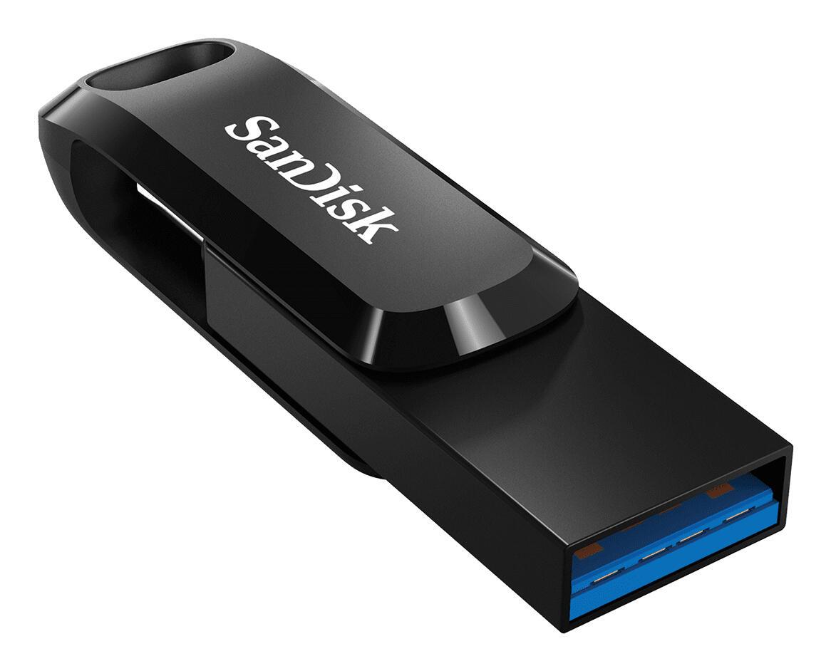 SanDisk Memoria USB Ultra Dual Drive Go 256GB / SDDDC3-256G-G46 Negro