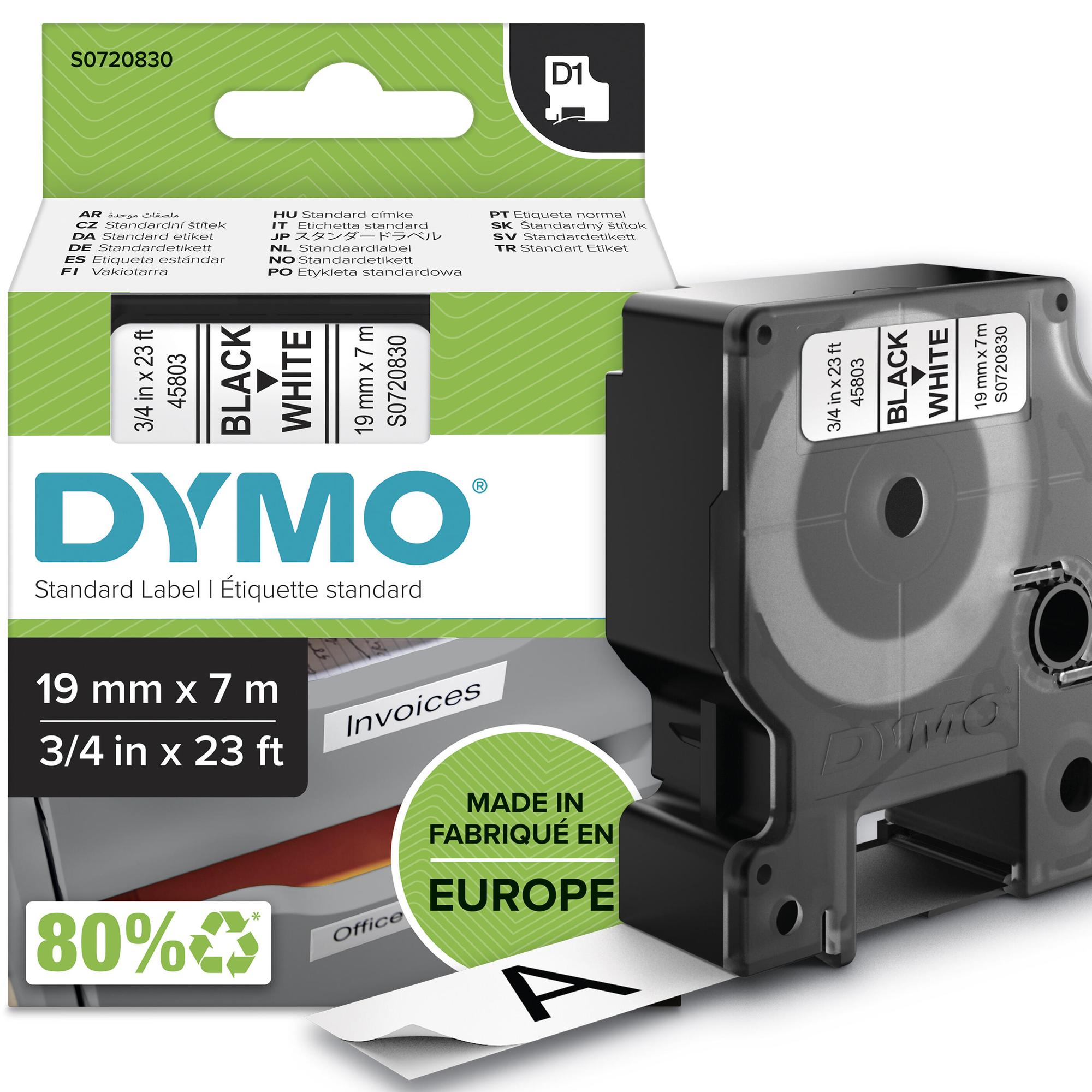 DYMO Cinta de color 45803 / S0720830 Negro, blanco