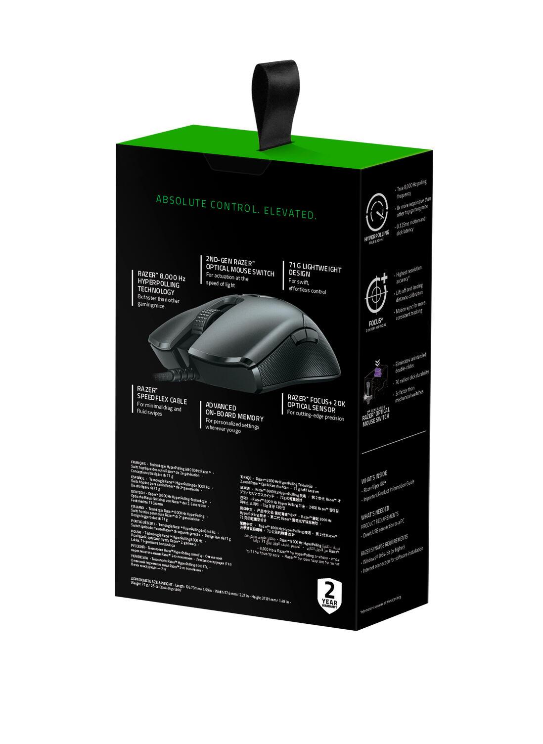 Razer Maus Viper 8K Hz / RZ01-03580100-R3M1 Schwarz