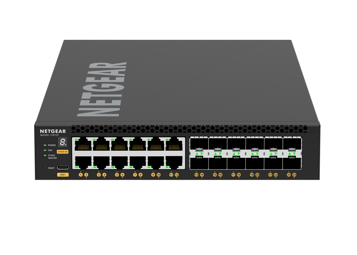 Netgear Interruptor M4350-12X12F / XSM4324-100NES Negro