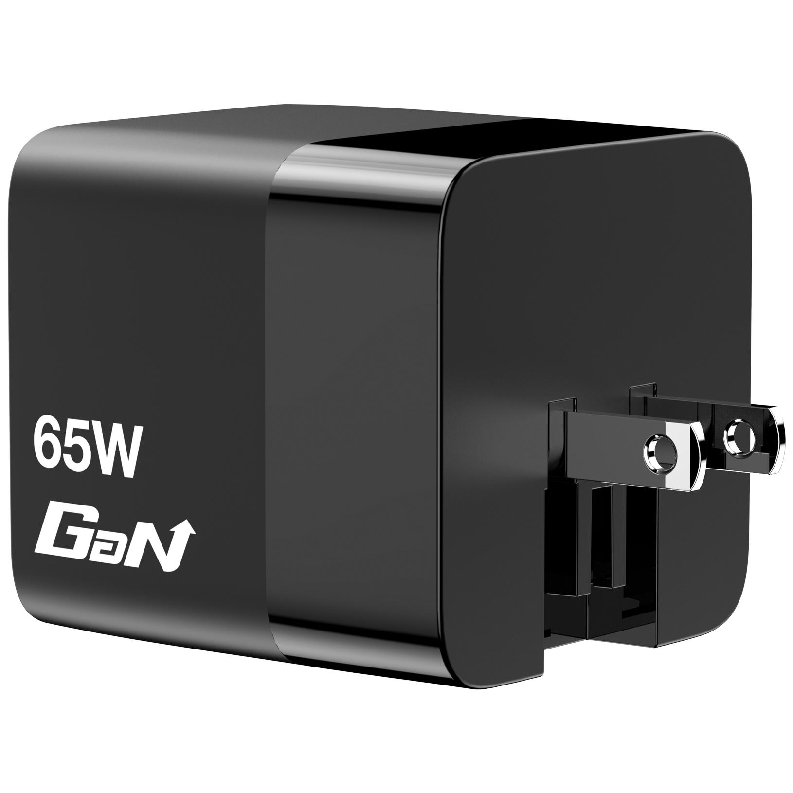 Verbatim Netzteil / Ladegerät 65W 2 Port mit einfahrbarem Kabel / 32217 Schwarz