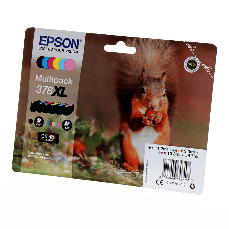 Epson Ink 378XL / C13T37984010 BK,C,M,Y,PC,PM XL Multipack