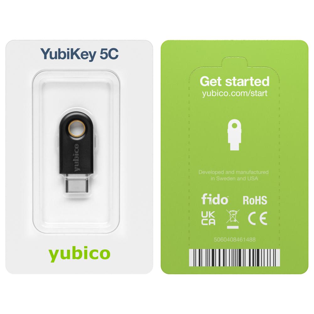 Yubico Clave de seguridad YubiKey 5C / 100886 Negro