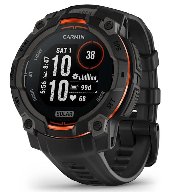 Garmin Indossabile Instinct 3 Solar 45mm / 010-02934-00 Nero, arancione Standard 2,29 cm (0,9")