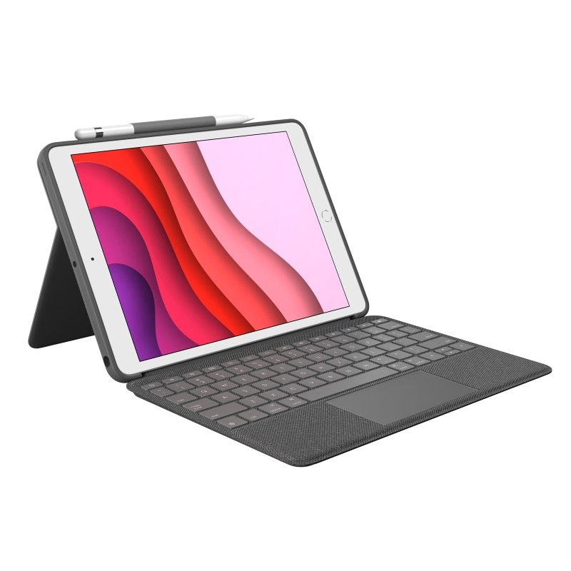 Logitech Coperchio e tastiera Combo Touch iPad / 920-009624 Grigio