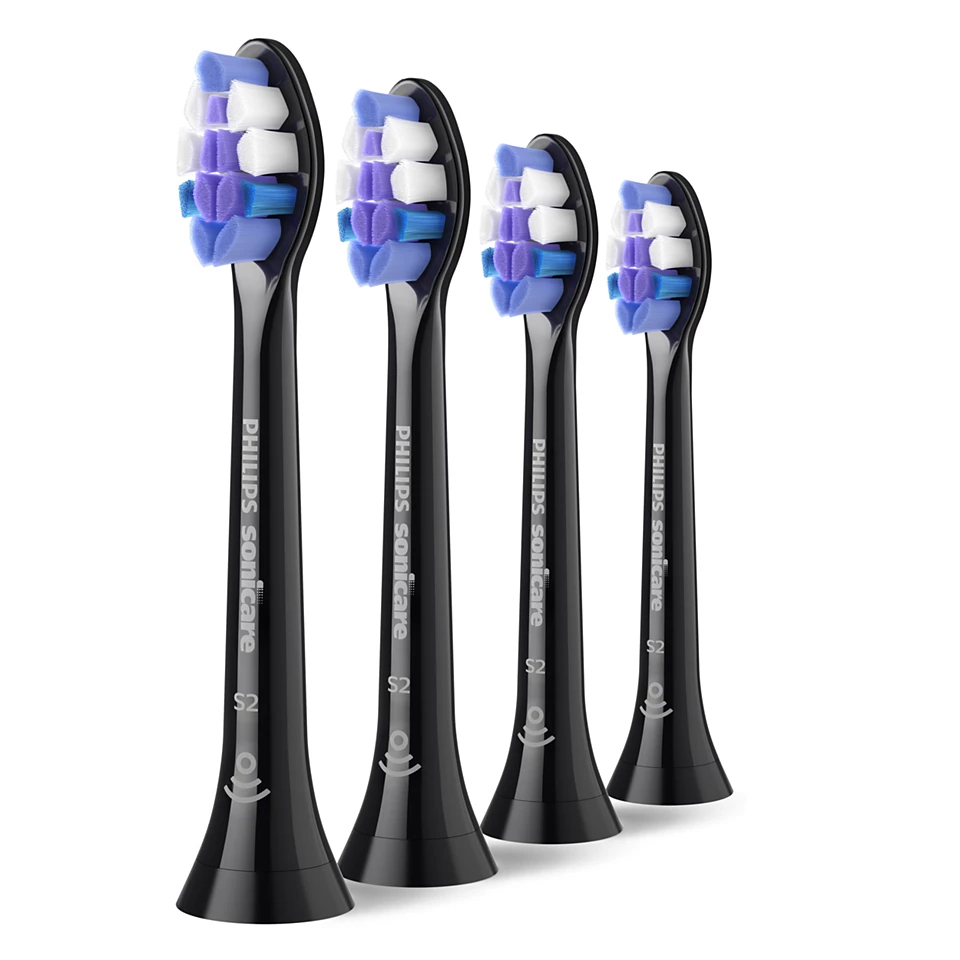 Philips Cabezal de cepillo sonic Sonicare S2 Sensitive / HX6054/88 Negro 4-Pack