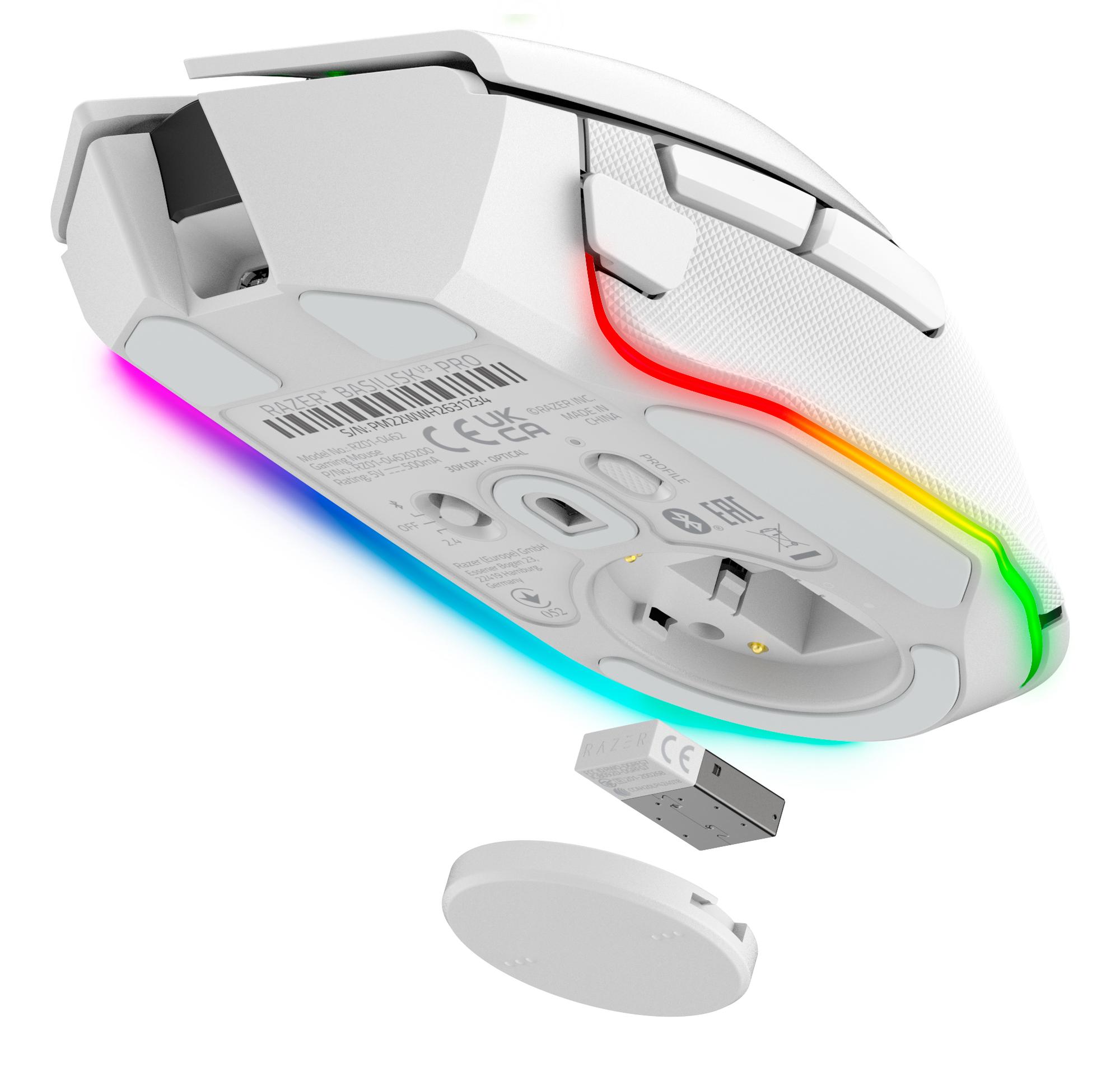 Razer Mouse Basilisk V3 Pro / RZ01-04620200-R3G1 Bianco
