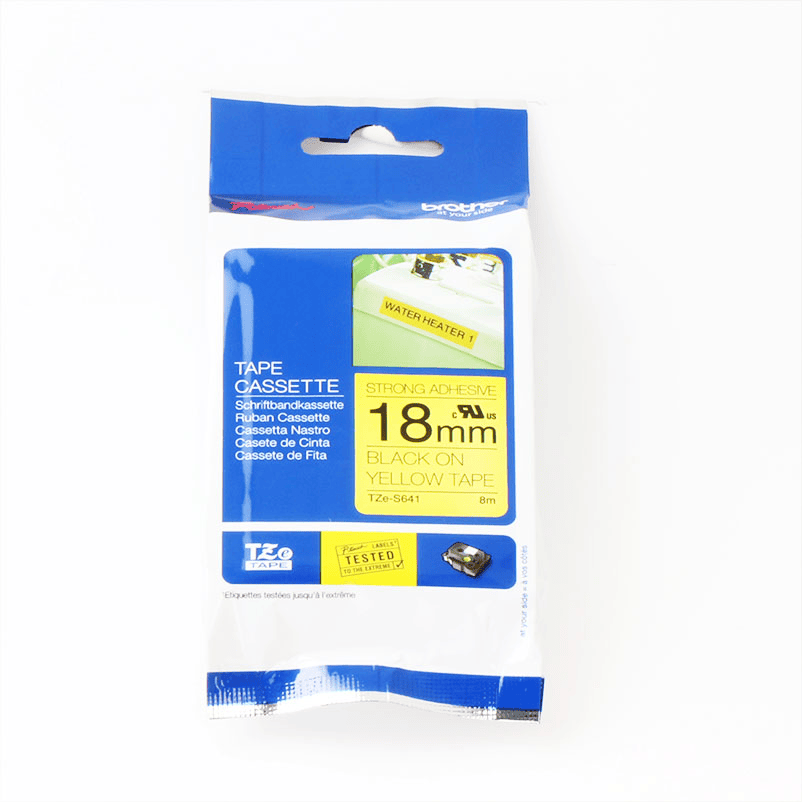 Brother Ribbon TZE-S641 Black on yellow