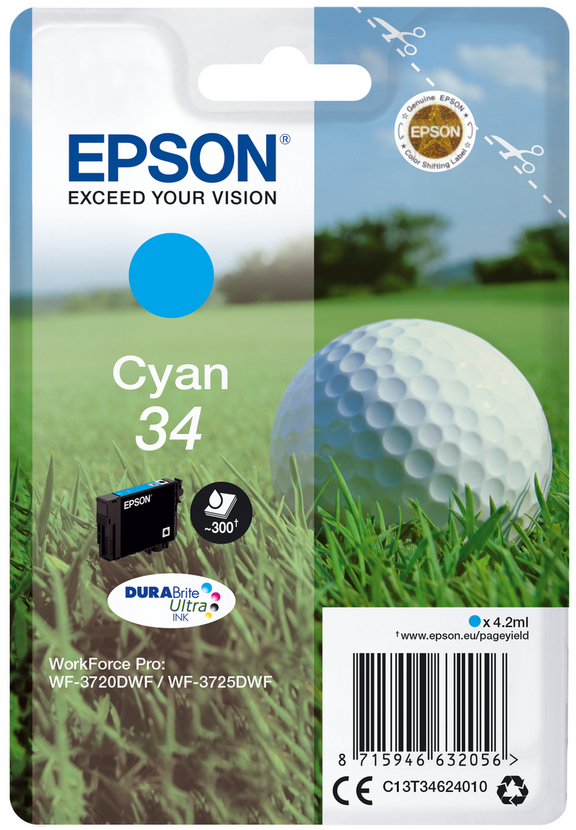 Epson Inchiostro 34 / C13T34624010 Ciano