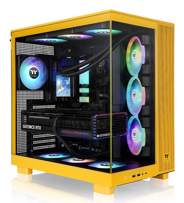 Thermaltake Alloggiamento per PC View 380 XL TG ARGB Bumblebee / CA-11E-00M4WN-00 Giallo