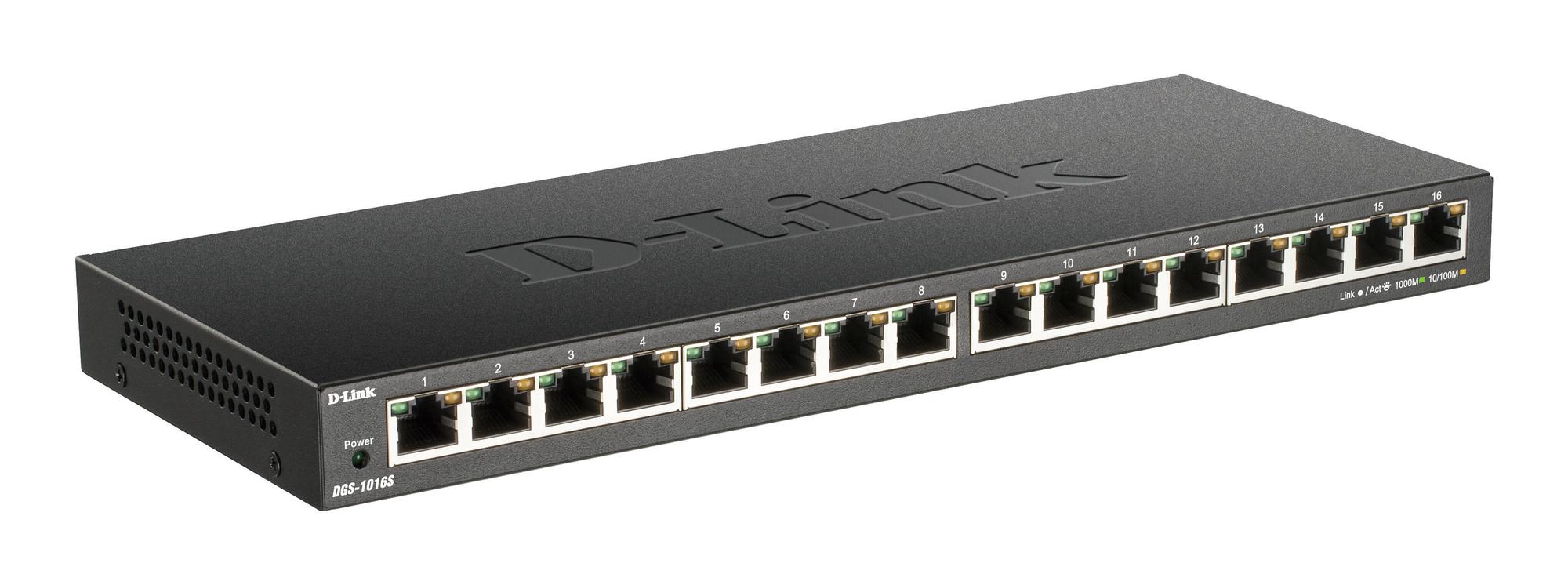 D-Link Interruptor DGS-1016S / DGS-1016S/E Negro