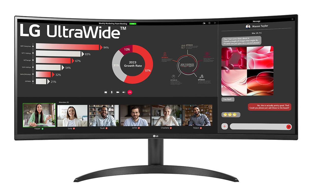 LG Monitor 34WR50QK-B / 34WR50QK-B.AEU Negro 86,4 cm (34")