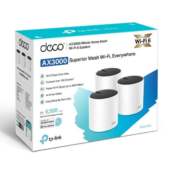 TP-Link Système WLAN maillé X55 / DECO X55(3-PACK) Blanc 3-Pack