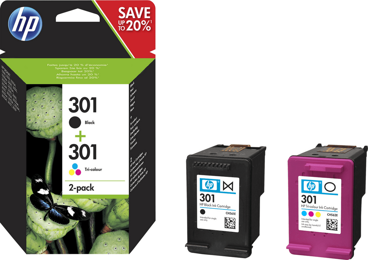 HP Ink 301 / N9J72AE BK,C,M,Y Multipack