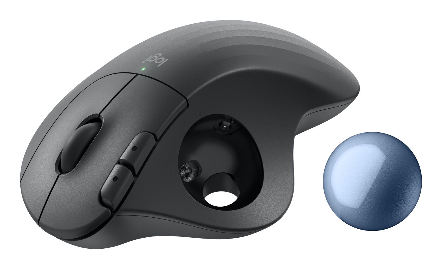 Logitech Ratón ERGO M575S / 910-007029 Grafito, azul