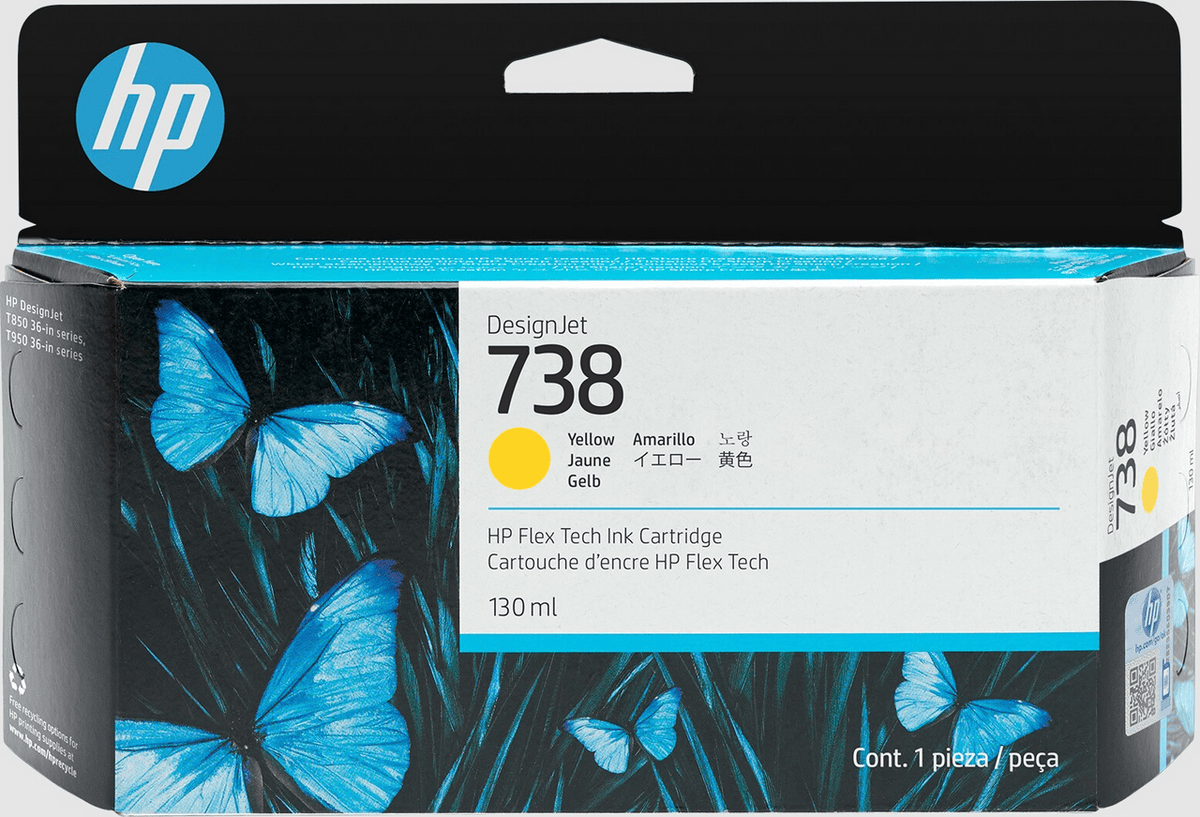HP Tinta 738 / 498N7A Amarillo