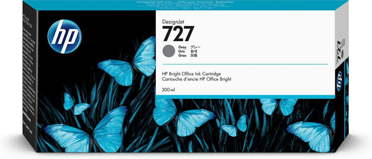 HP Tinta 727 / F9J80A Gris XXL