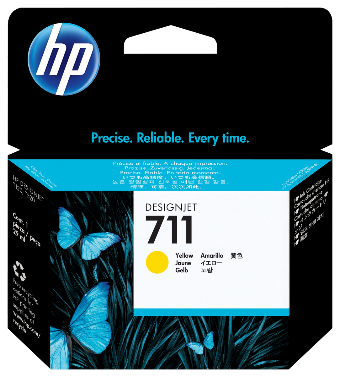 HP Ink 711 / CZ132A Yellow