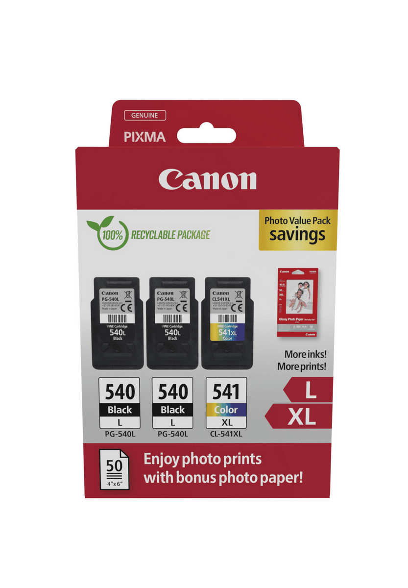 Canon Tinte PG-540L/CL-541XL / 5224B015 2xBK,C,M,Y XL Multipack