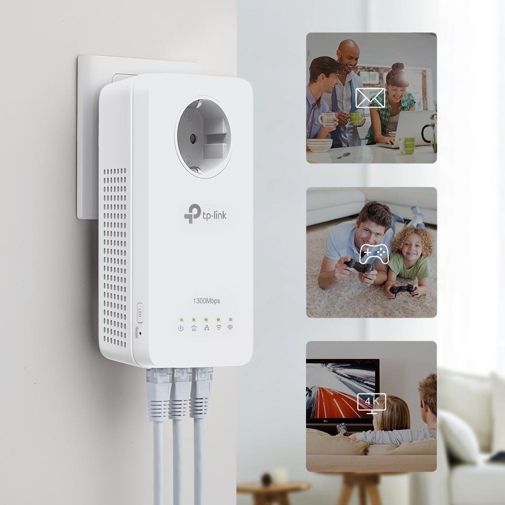 TP-Link Powerline Station TL-WPA8631P Kit / TL-WPA8631P KIT Weiß Multipack
