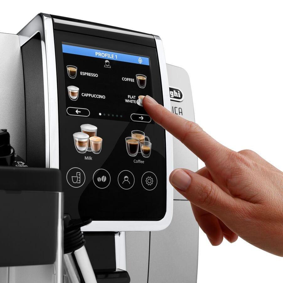 De’Longhi Machine à café automatique Dinamica Plus / ECAM380.85.SB Noir, argent