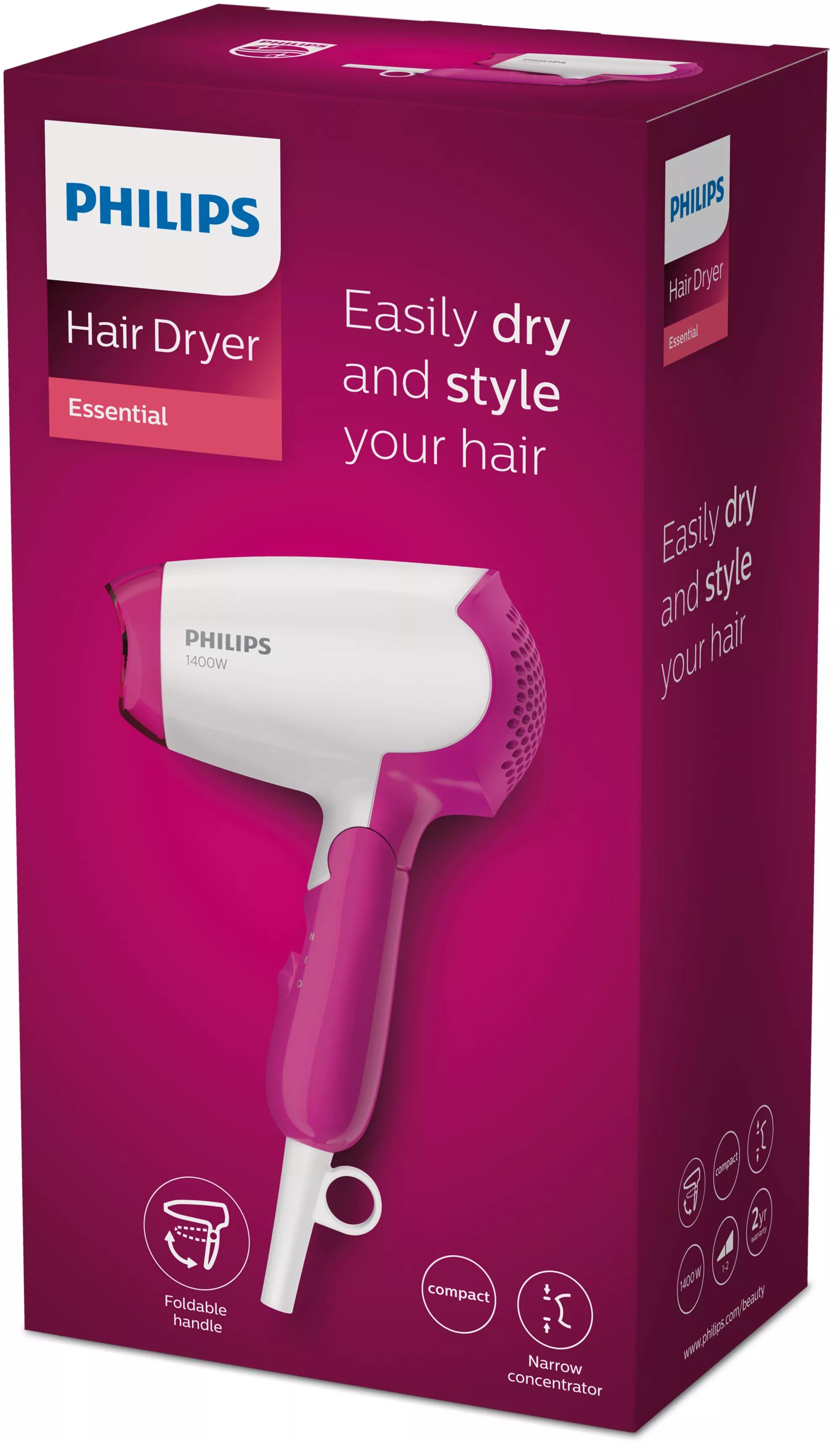 Philips Hair dryer DryCare Essential / BHD003/00 Pink, white