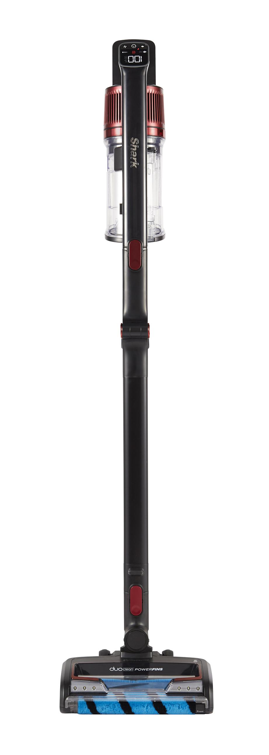 SharkNinja Aspirapolvere a bastone Shark DuoClean PowerFins / IZ300EUT Nero, Borgogna