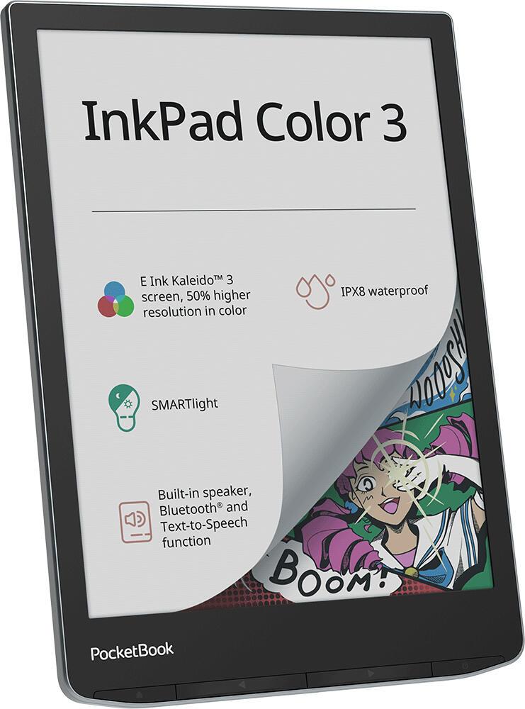 PocketBook lettore di eBook InkPad Color 3 / PB743K3-1-WW-B Grigio L 19,8 cm (7,8")