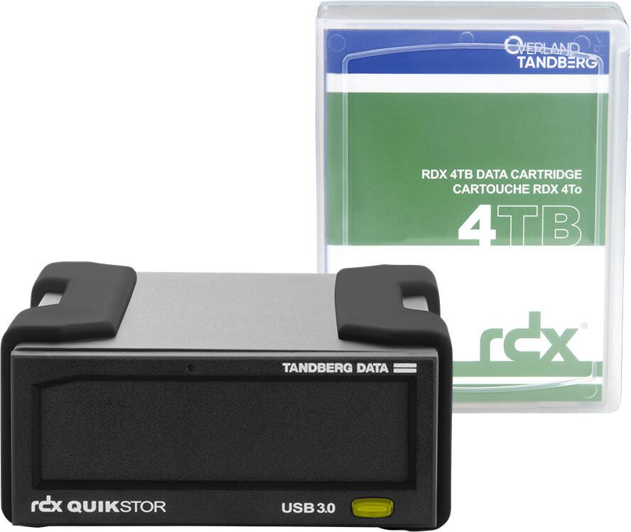 Tandberg Data Lecteur QuikStor RDX Extern mit 4TB Kassette / 8866-RDX Noir