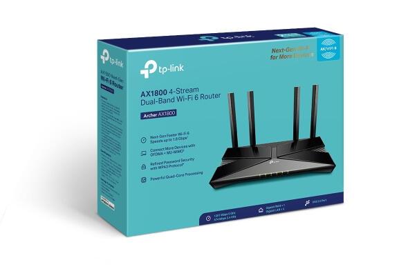 TP-Link Router AX1800 / ARCHER AX1800 Black