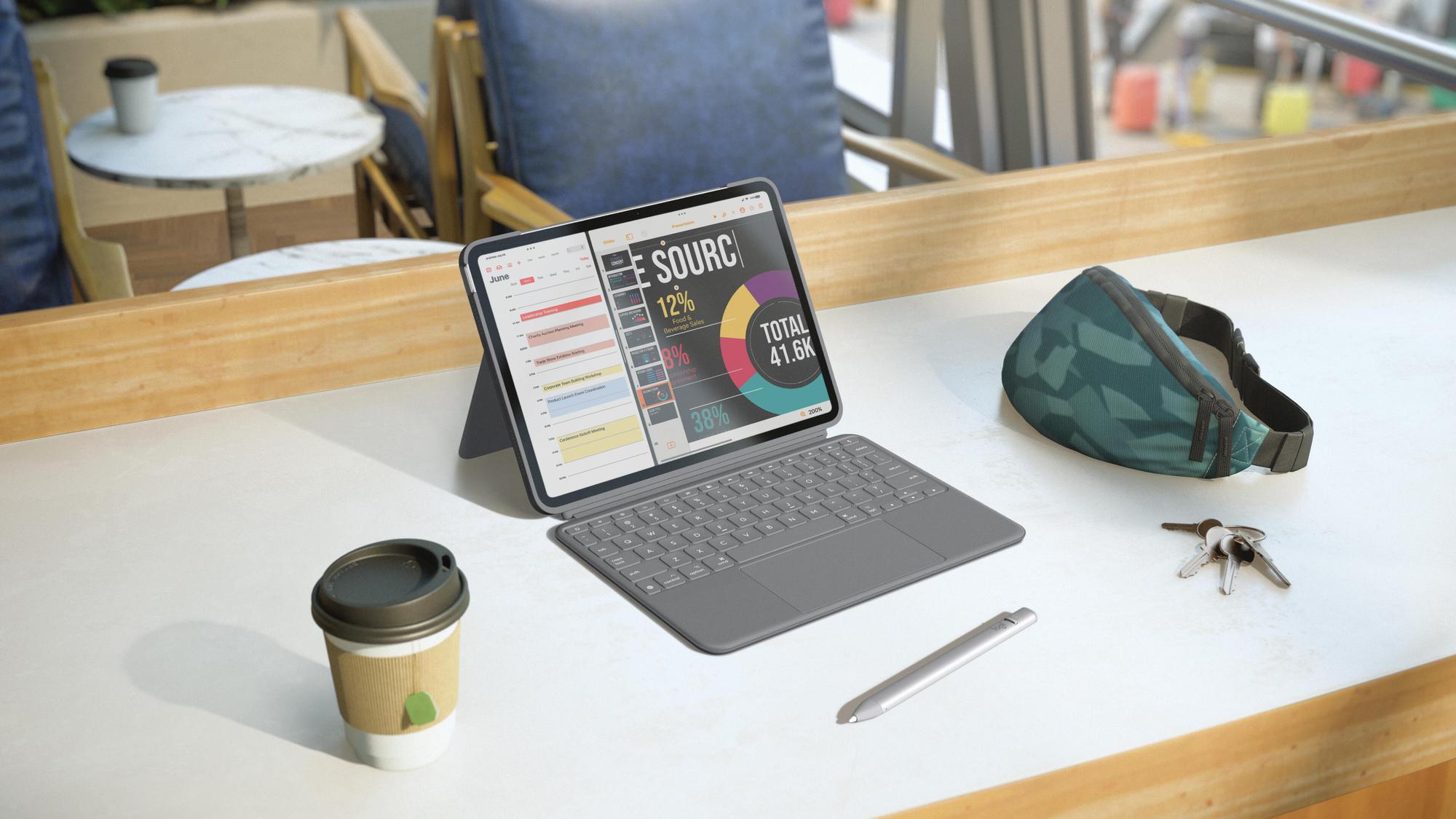 Logitech Cover and keyboard Combo Touch für iPad Air / 920-012629 Grey
