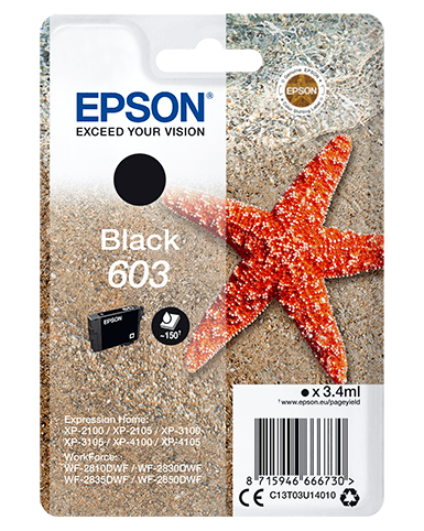 Epson Encre 603 / C13T03U14010 Noir
