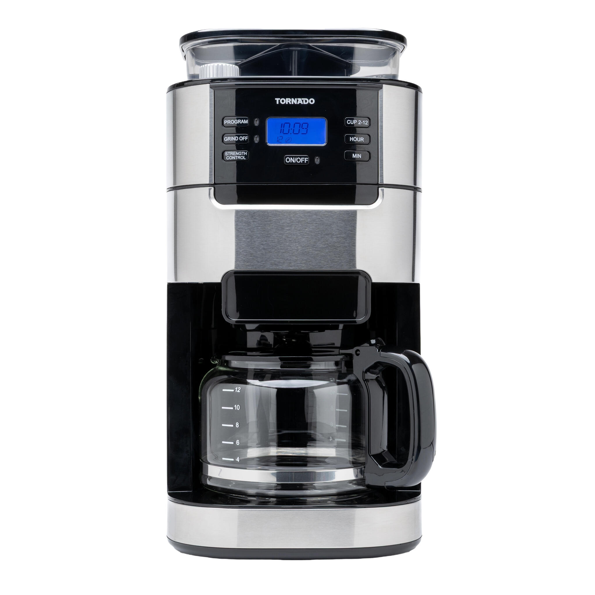 TORNADO Cafetera de filtro TCM1025A-GS Negro