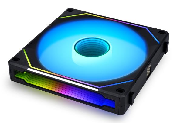 Lian Li Ventilador UNI FAN SL Infinity Mirror Reverse Blade 120mm ARGB PWM mit Hub / 12RSLIN3B Negro