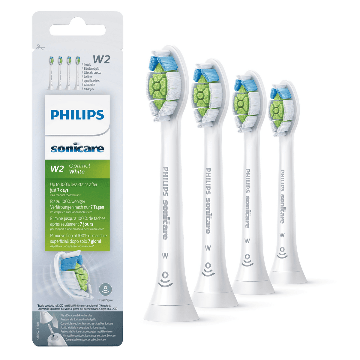 Philips Aufsteckzahnbürste W24W / HX6064/10 Weiß 4-Pack