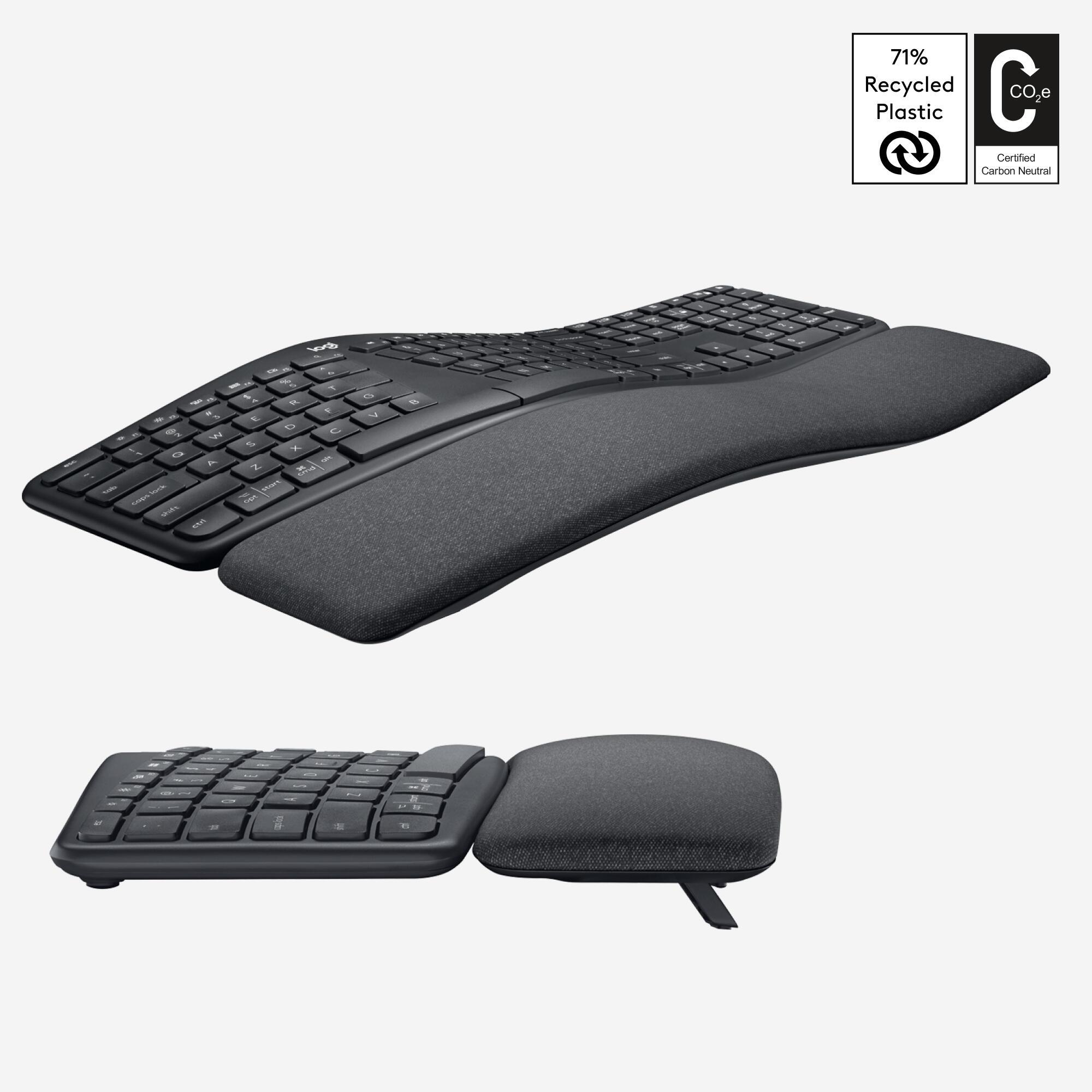 Logitech Teclado K860 Ergo / 920-010108 Grafito