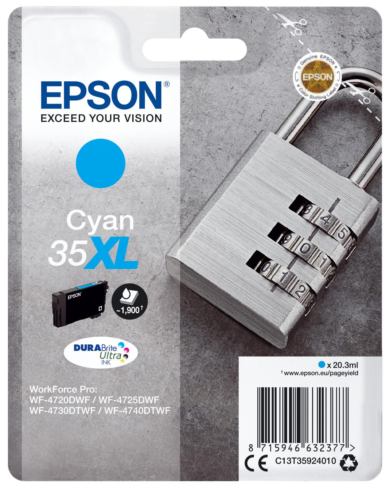 Epson Encre 35XL / C13T35924010 Cyan XL