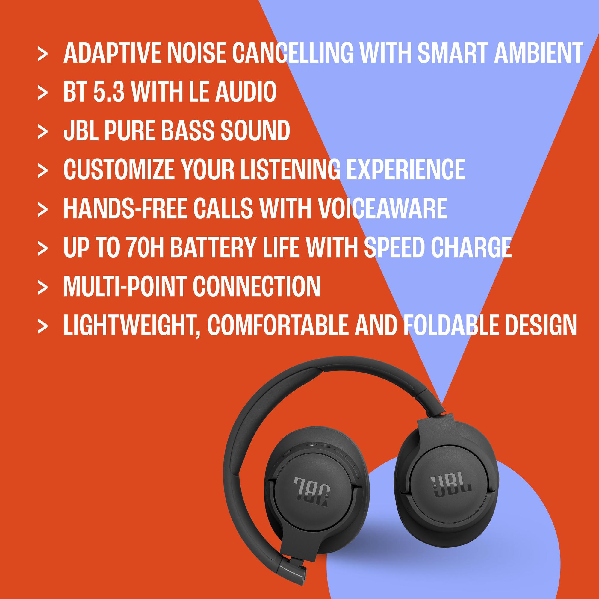 JBL Casque d'écoute Tune 770 / JBLT770NCBLK Noir